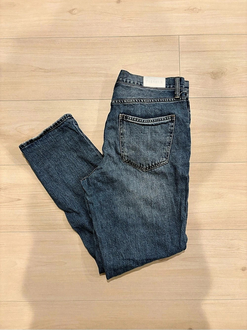 PISTOLA PRESLEY '90S ROLLER MEDIUM WASH DISTRESSED JEANS